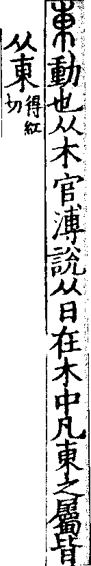 說文解字(大徐本) 東部．卷六上．頁9．右